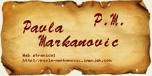 Pavla Markanović vizit kartica